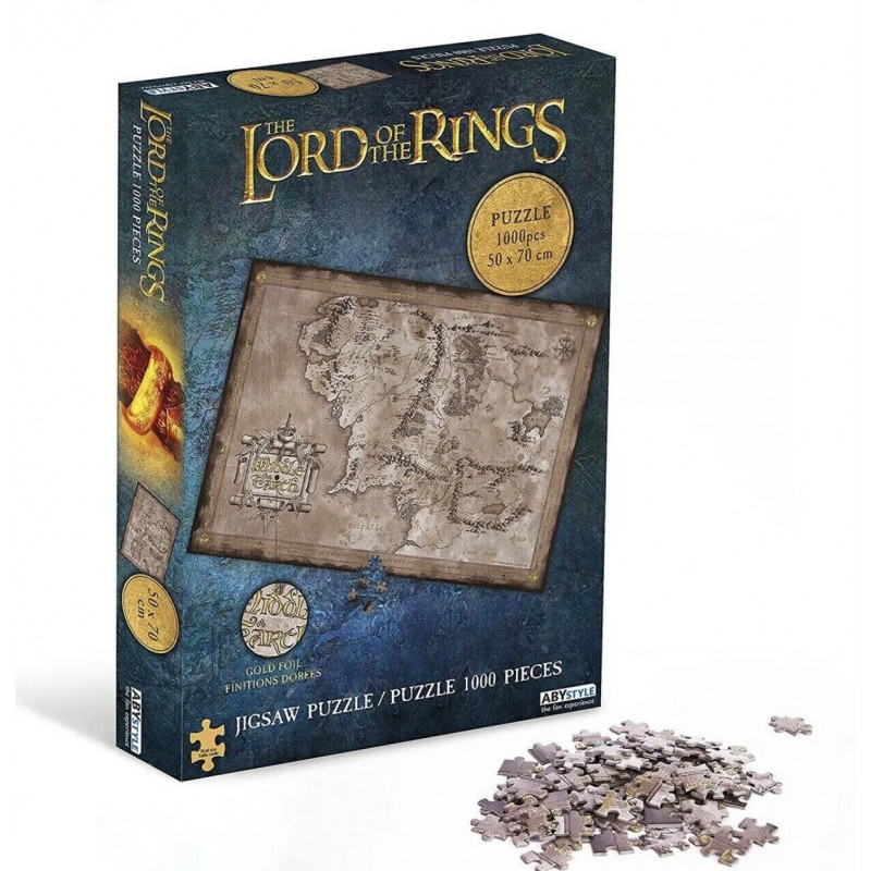 Lord of the Rings - Carte Terre du Milieu - Puzzle 1000 pcs